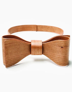Wooden bow tie man